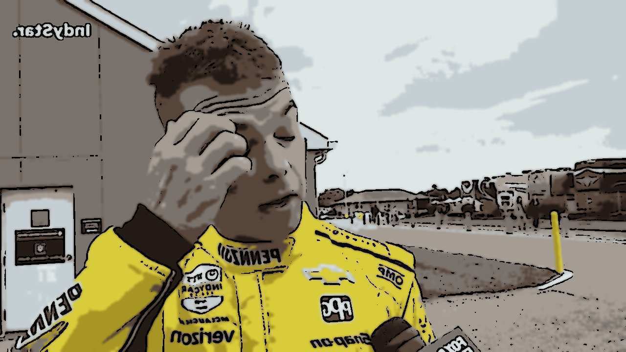 A reação de Scott McLaughlin ao primeiro...