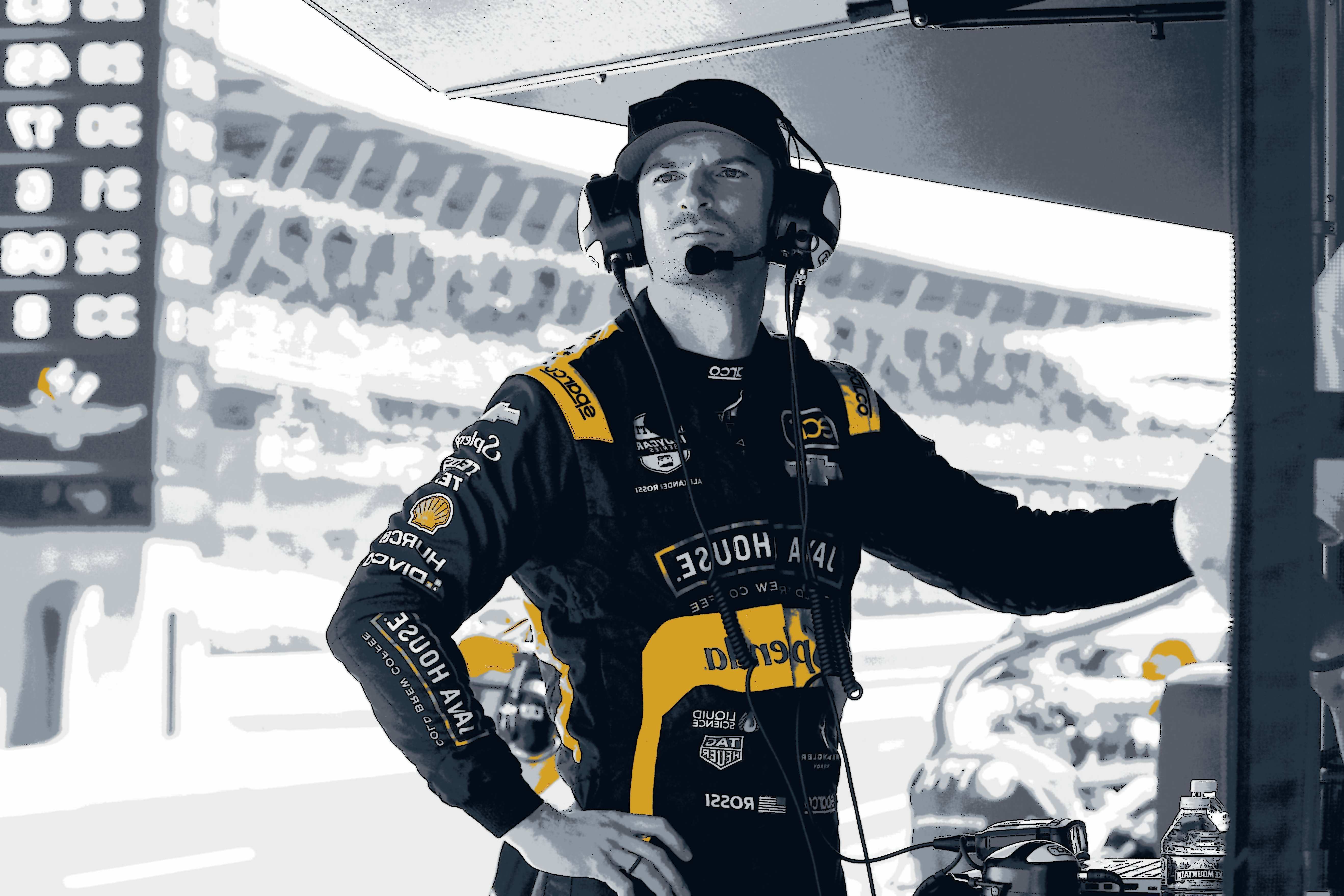 Alexander Rossis Indy 500 carro pega fogo...