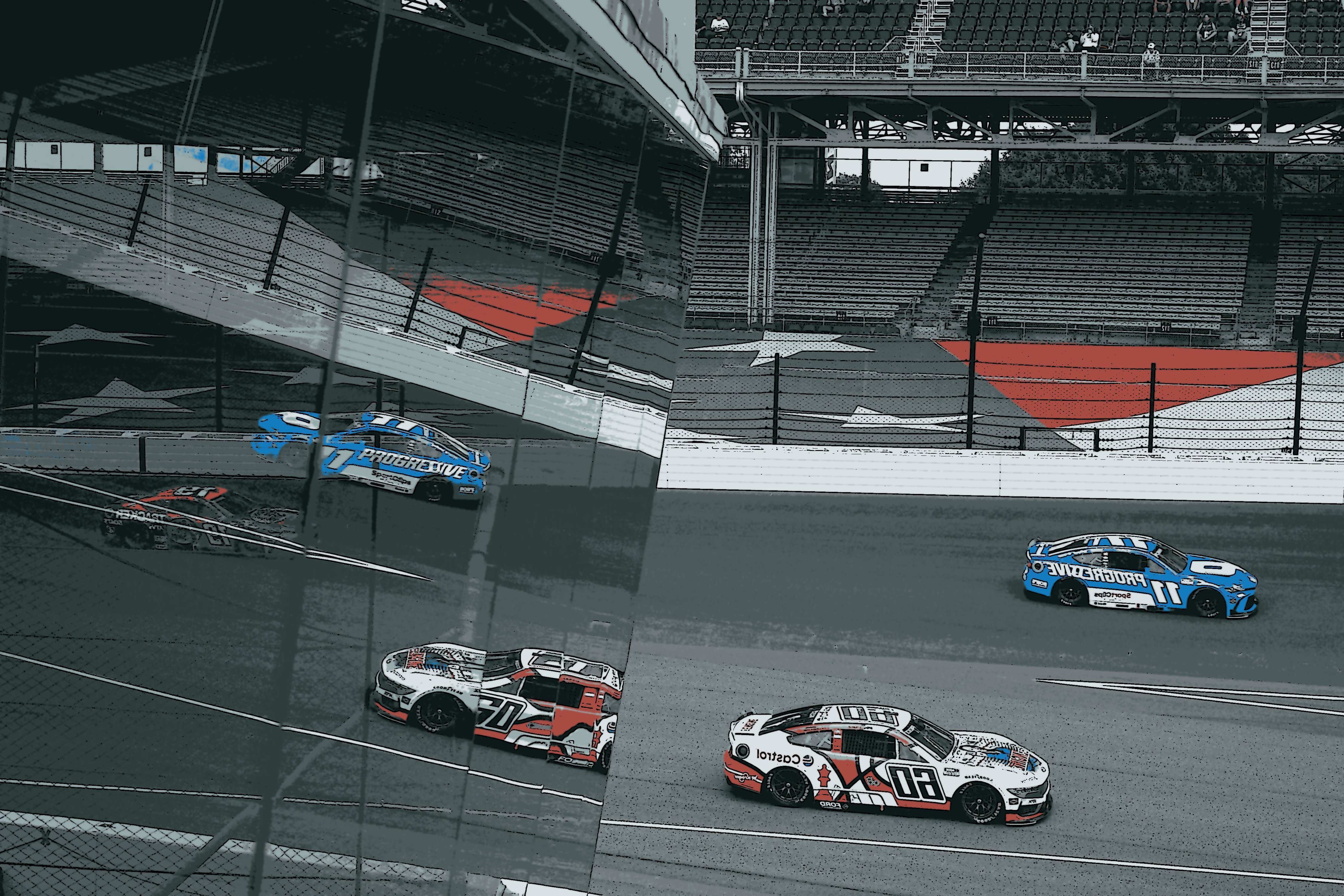 Denny Hamlin bate em NASCAR Indianapolis qualificação,...
