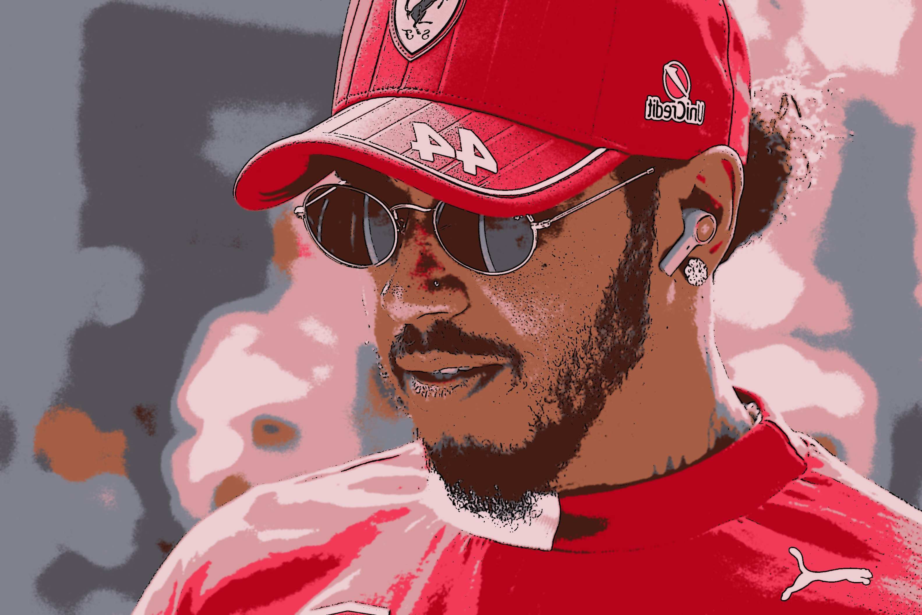 Depois de descarregar a sua frustração, Lewis...