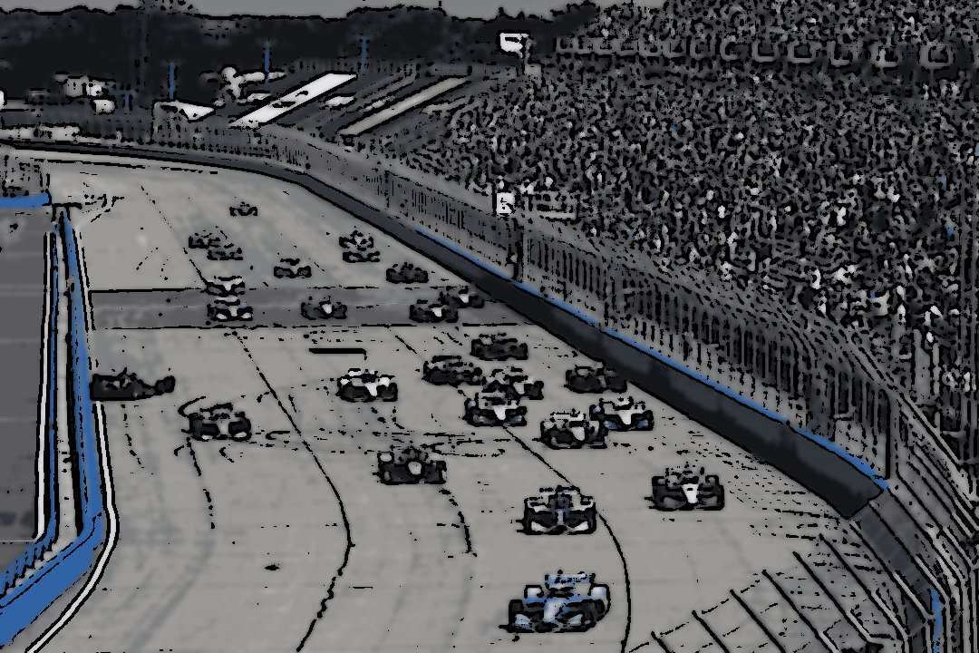 Inundações submergiram parcialmente os carros na pista...